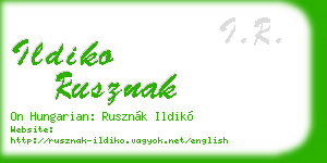 ildiko rusznak business card
